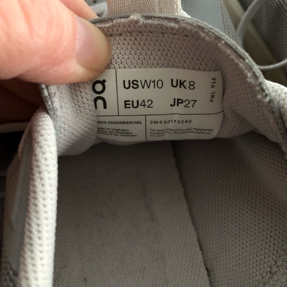 On Cloud Running Shoes Cloudtec Cloud Tec Grey Wh… - image 3